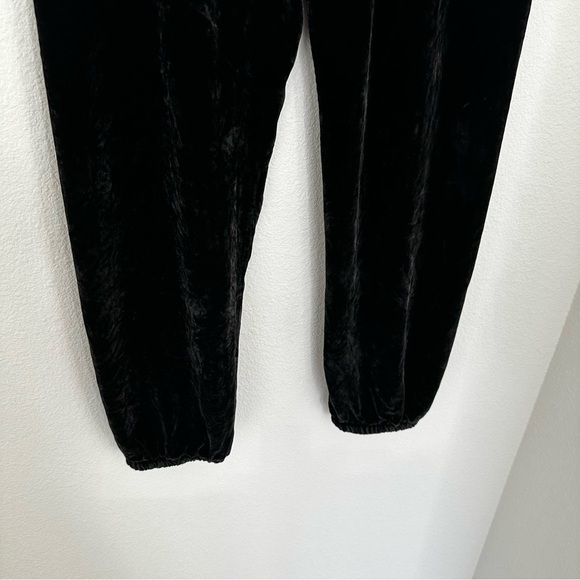 Current/Elliott The Eden Velour Jogger Sweatpants Solid Black Size 1 Small Women - Picture 5 of 12